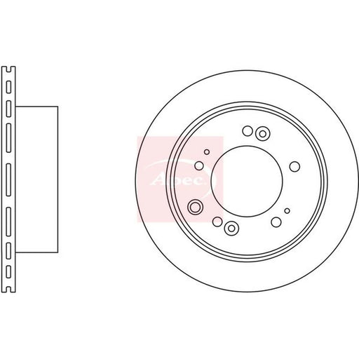 Apec 2 x Vented Rear Brake Discs DSK2784