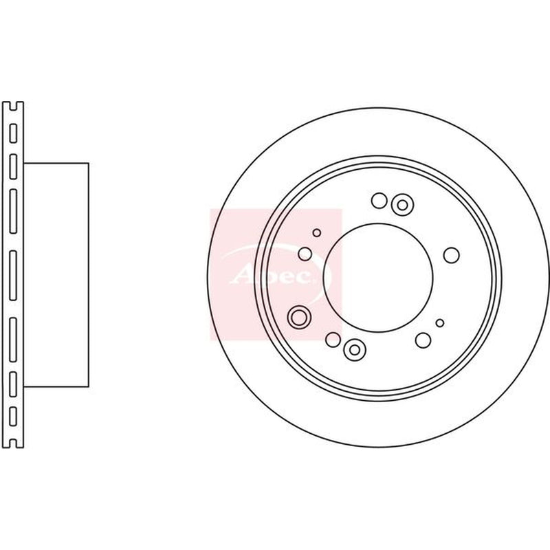 Apec 2 x Vented Rear Brake Discs DSK2784
