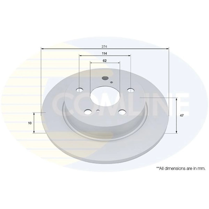 Comline 2 x Solid Rear Brake Discs ADC5093