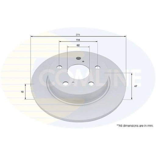 Comline 2 x Solid Rear Brake Discs ADC5093