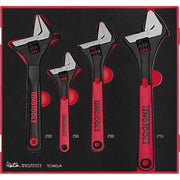 Teng Tools Adjustable Wrench Set FOAM2 4 Pieces