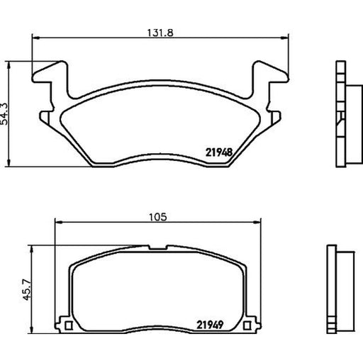 Mintex Front Brake Pad Set MDB1504
