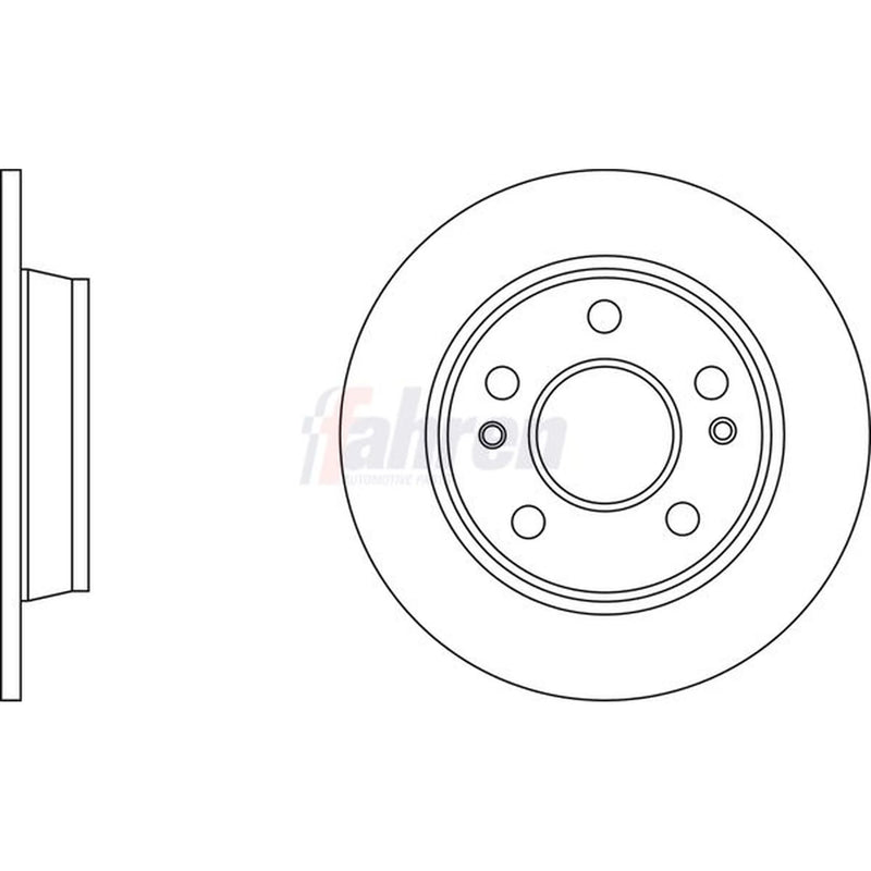 Fahren 2 x Solid Rear Brake Discs FBD6720