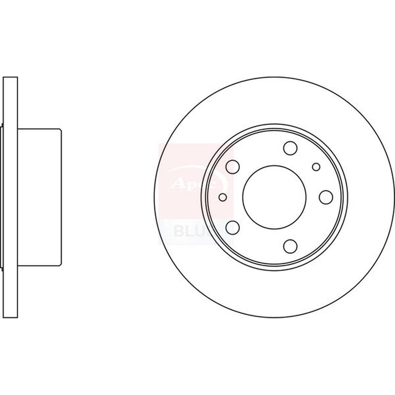 Apec 2 x Solid Rear Brake Discs SDK6914
