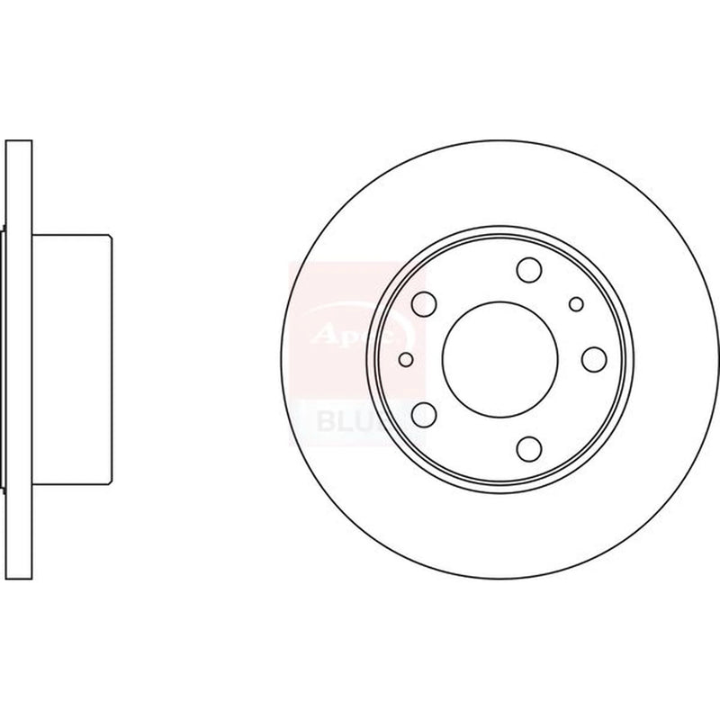 Apec 2 x Solid Rear Brake Discs SDK6914