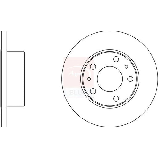 Apec 2 x Solid Rear Brake Discs SDK6914
