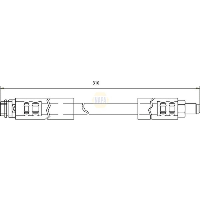 NAPA Brake Hydraulic Hose Line Front NBH1240