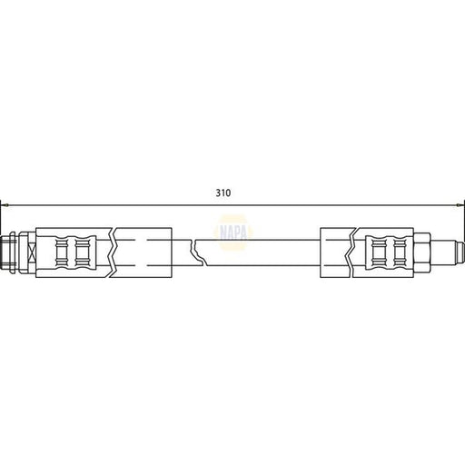NAPA Brake Hydraulic Hose Line Front NBH1240