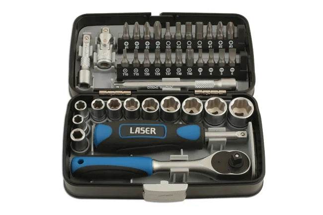 Laser Tools Socket & Bit Set 1/4"D 38pc - PL