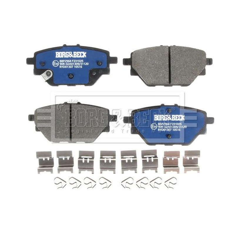 Borg & Beck 4 x Rear Brake Pad Set BBP2968