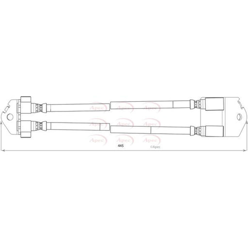 Apec Brake Hydraulic Hose Line Rear HOS3798