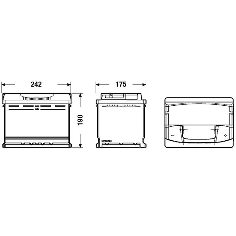 Exide Battery 12V 64Ah 640A EA640