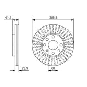 Bosch 2 x Vented Brake Discs 0 986 479 R76