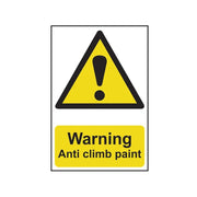 Scan Warning Anti Climb Paint - PVC Sign 200 x 300mm - 1113