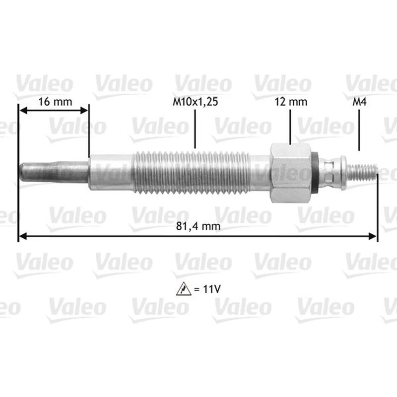 Valeo Diesel Engine Glow Plug 345186