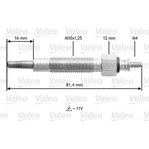 Valeo Diesel Engine Glow Plug 345186