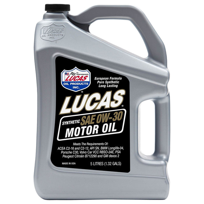 Lucas Oil Fully Synthetic 0W30 Motor Oil 5 Litres 40185 Lucas Oil  - Town Parts