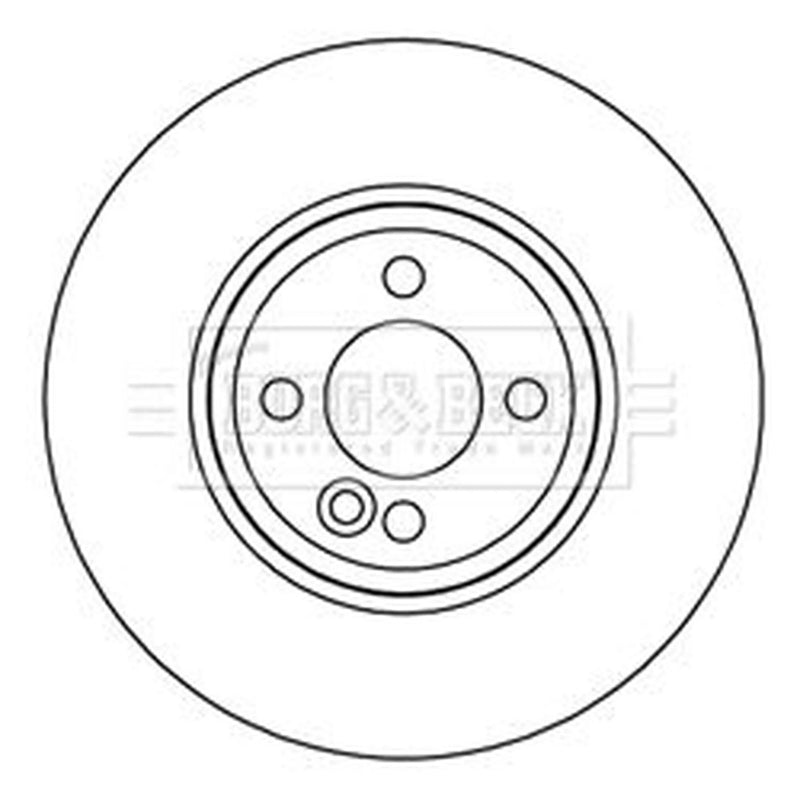 Borg & Beck 2 x Perforated/Vented Front Brake Discs BBD5247