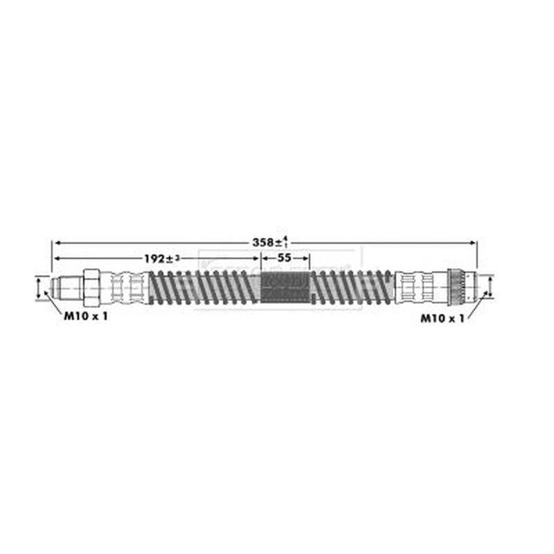 Borg & Beck Brake Hydraulic Hose Line Left BBH7133