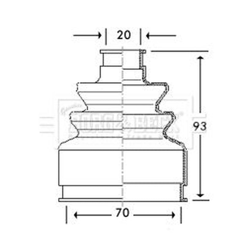 Borg & Beck Drive Shaft Bellow Kit Front Left BCB2783