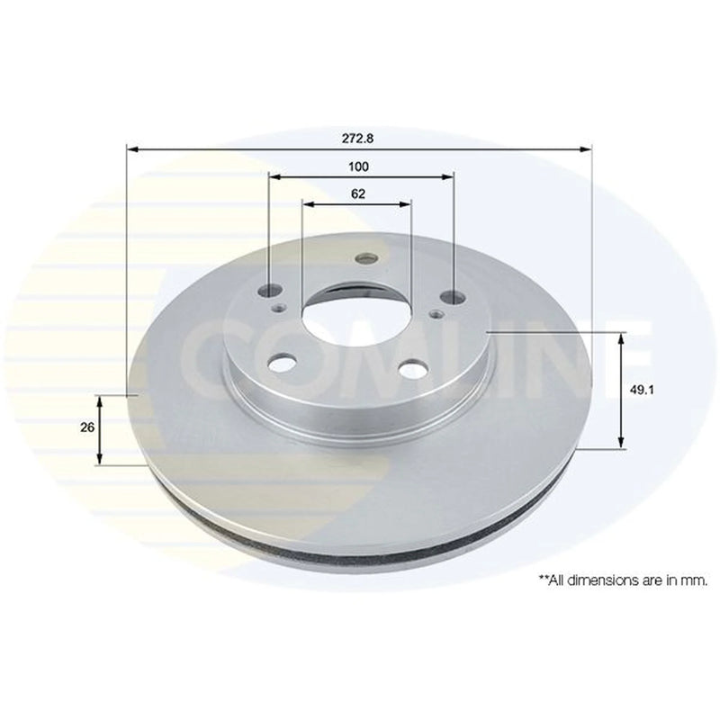Comline 2 x Front Brake Discs ADC01139V