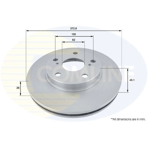 Comline 2 x Front Brake Discs ADC01139V