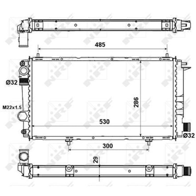 NRF Engine Radiator 58957A