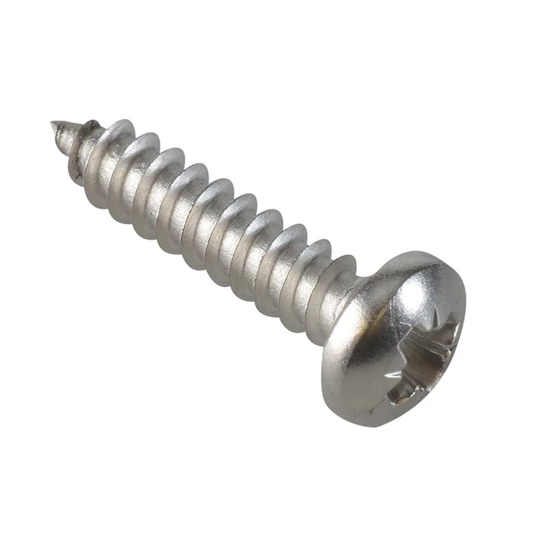 ForgeFix Self-Tapping Screw Pozi Compatible Pan Head SS 3/4in x 8 ForgePack 30