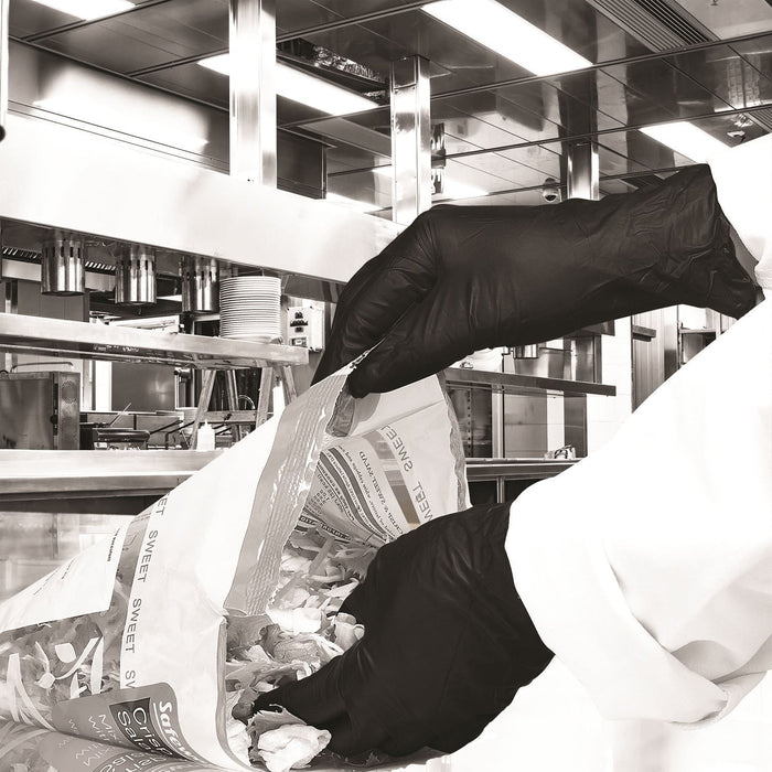 10x Bodyguards Powder Free Black Nitrile Disposable Gloves Medium Box of 100 Tattoo Bodyguard  - Town Parts