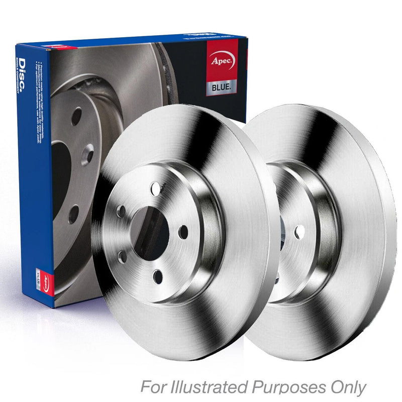Apec 2 x Brake Disc Set Solid