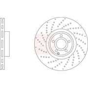 Apec 2 x Perforated/Vented Front Brake Discs DSK3345