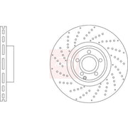 Apec 2 x Perforated/Vented Front Brake Discs DSK3345