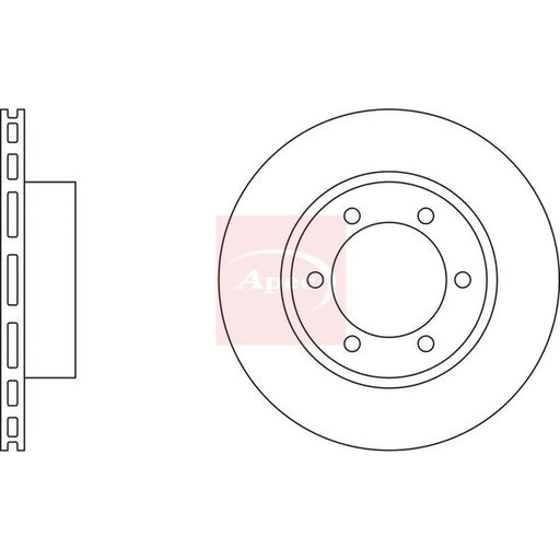 Apec 2 x Vented Front Brake Discs DSK2022
