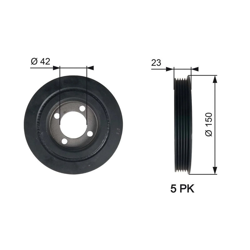 Gates Crank Shaft Belt Pulley TVD1026