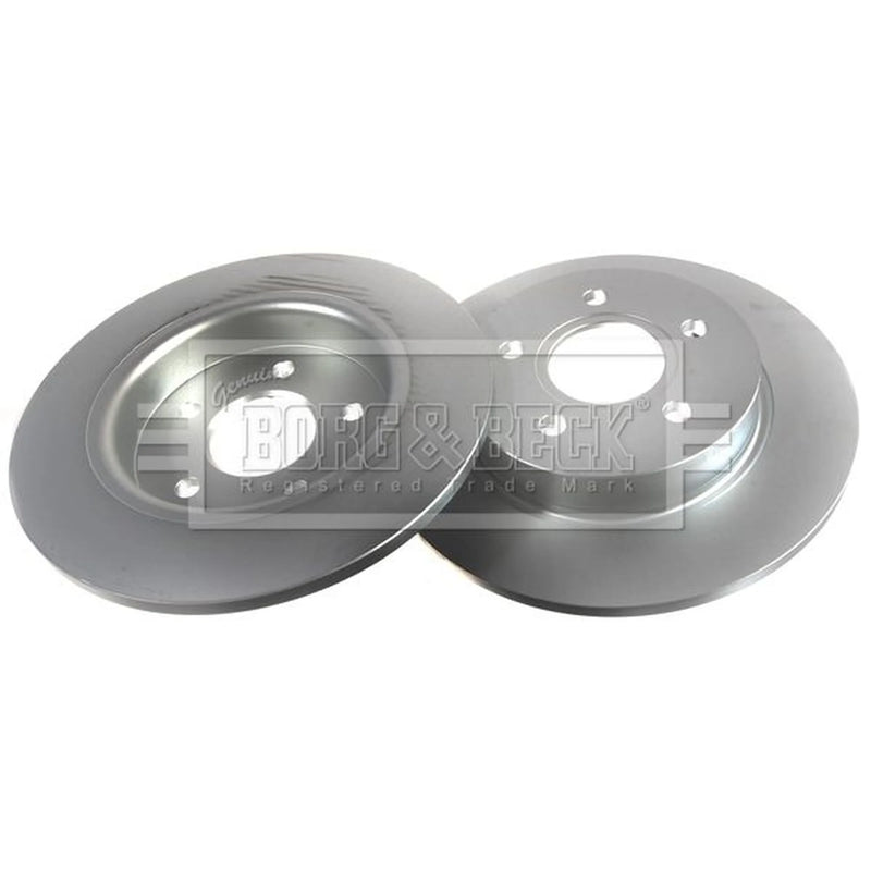 Borg & Beck 2 x Solid Rear Brake Discs BBD5241
