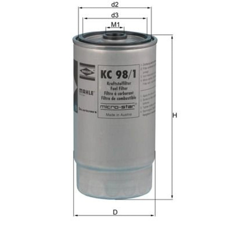 Mahle Fuel Filter Element KC 98/1