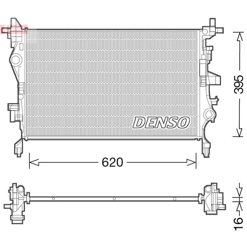 Denso Engine Radiator DRM06036