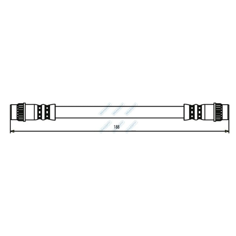 Apec Brake Hydraulic Hose Line Rear BHO4067