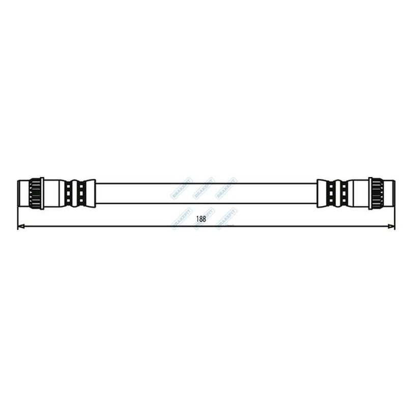 Apec Brake Hydraulic Hose Line Rear BHO4067
