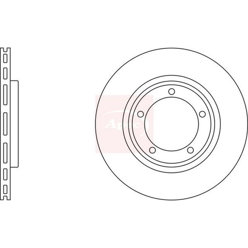 Apec 2 x Vented Front Brake Discs DSK2042