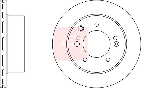 Apec 2 x Brake Disc Set Vented