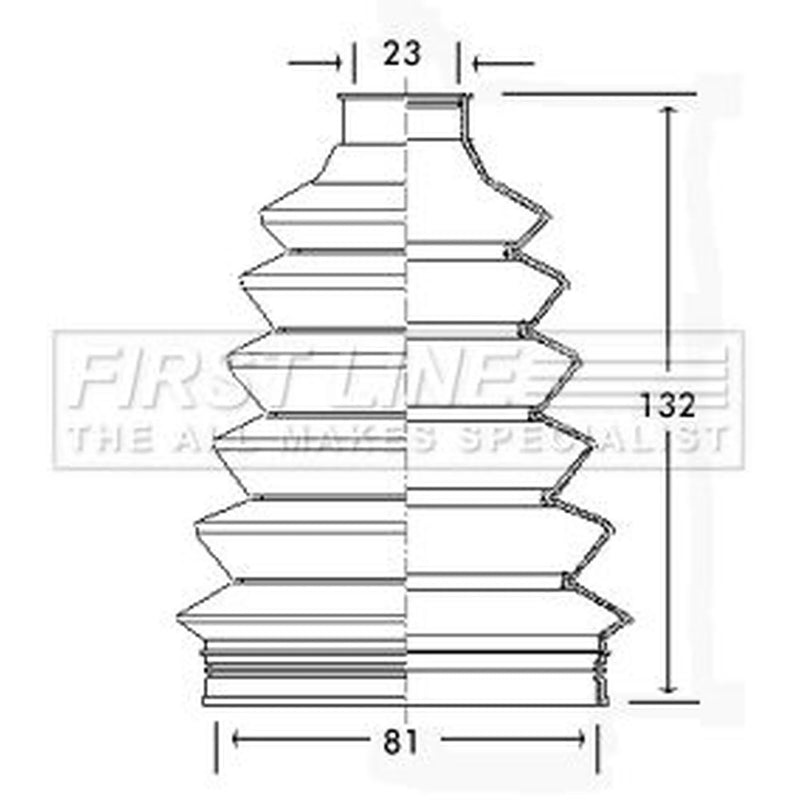 First Line Drive Shaft Bellow Kit Front Left Thermoplast FCB2322