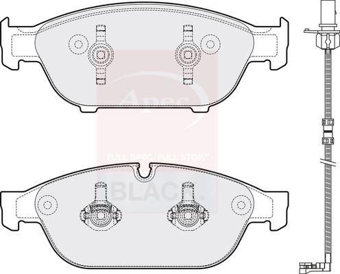 APEC Black Front Brake Pad Set