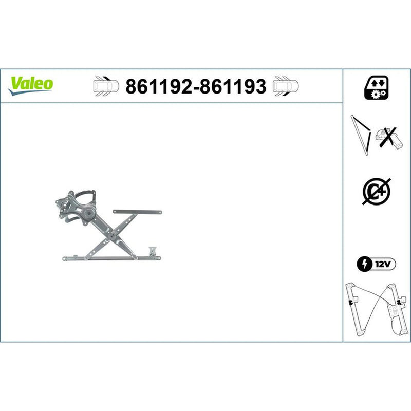 Valeo Electric Window Regulator Lifter Left Front 861192