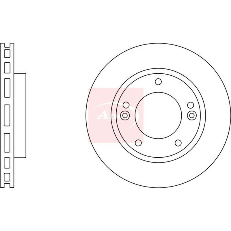 Apec 2 x Vented Front Brake Discs DSK2421