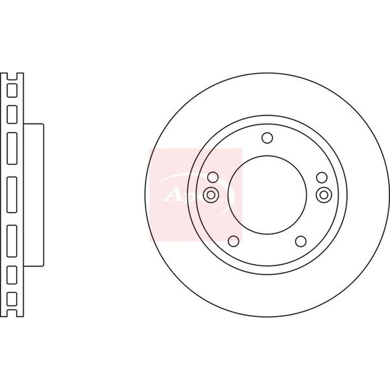 Apec 2 x Vented Front Brake Discs DSK2421