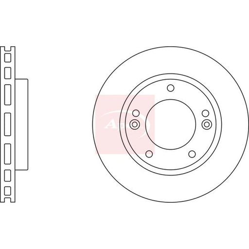 Apec 2 x Vented Front Brake Discs DSK2421