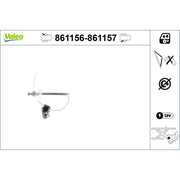 Valeo Electric Window Regulator Lifter Left 861156