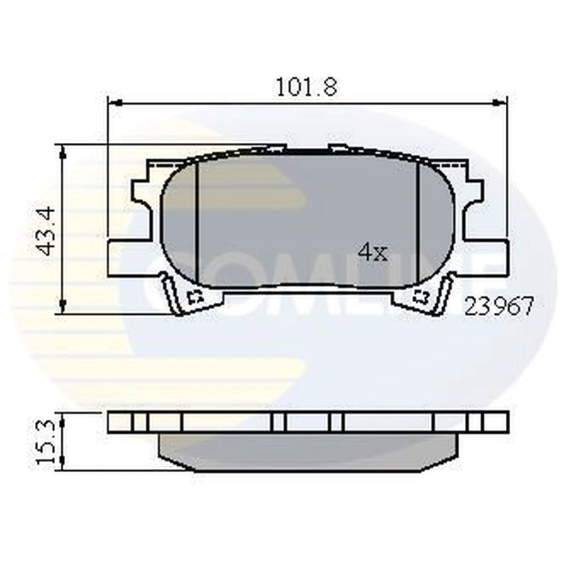 Comline 4 x Rear Brake Pad Set CBP01279