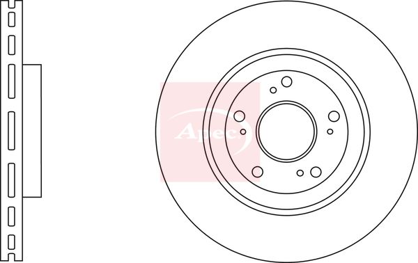 Apec 2 x Brake Disc Set Vented
